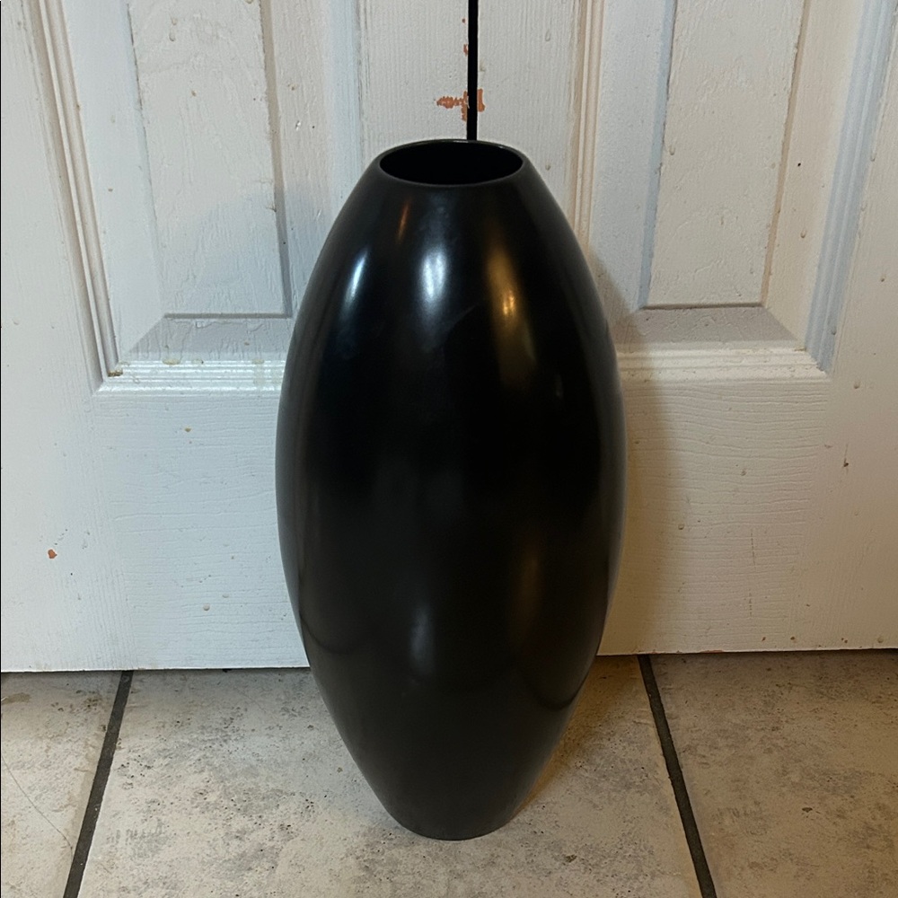 World Market Glossy Black Vase